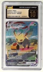 V1573: 2021: Leafeon Vmax: 089/069: Korean: Eevee Heroes: CGC: 10: Pristine: 1401032580071